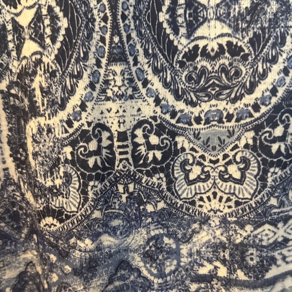 Style & Co. Navy and White Patterned Blouse - Picture 4 of 4